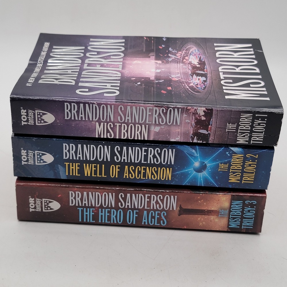 Brandon Sanderson The Mistborn Trilogy Paperback 3 Book Set Good